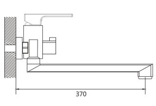 Смеситель для ванны Shevanik S8222 хром